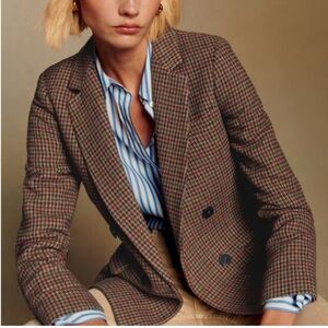 NWT SEZANE CHRISTIE HOUNDSTOOTH JACKET ❤️🤎 SIZE R36/US4